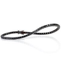 Bracciale Fanton Gioielli Donna TENNIS DIAMANTI in Oro bianco Diamante Black ANOR-152-52